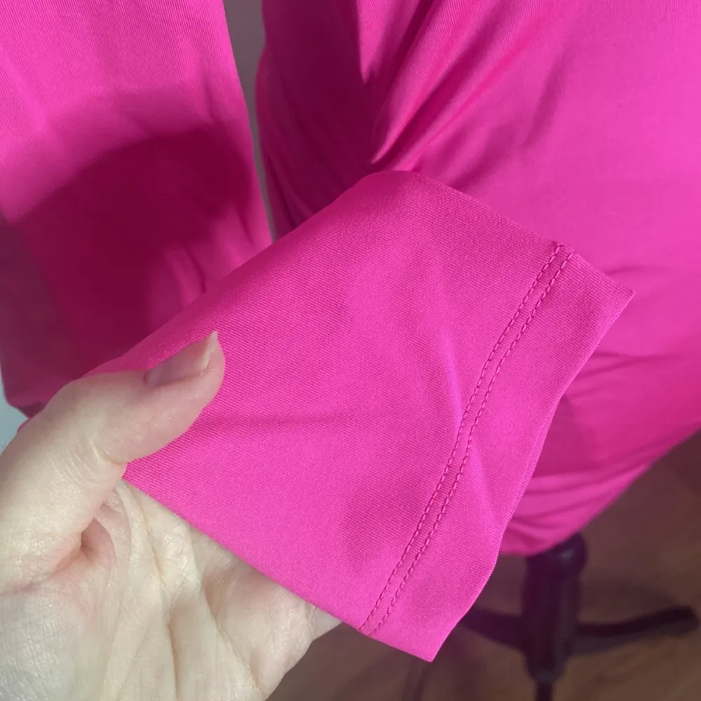 Lulus Feel the Attraction Hot Pink Ruched Long Sleeve Bodycon Dress size L Size L - Image 11