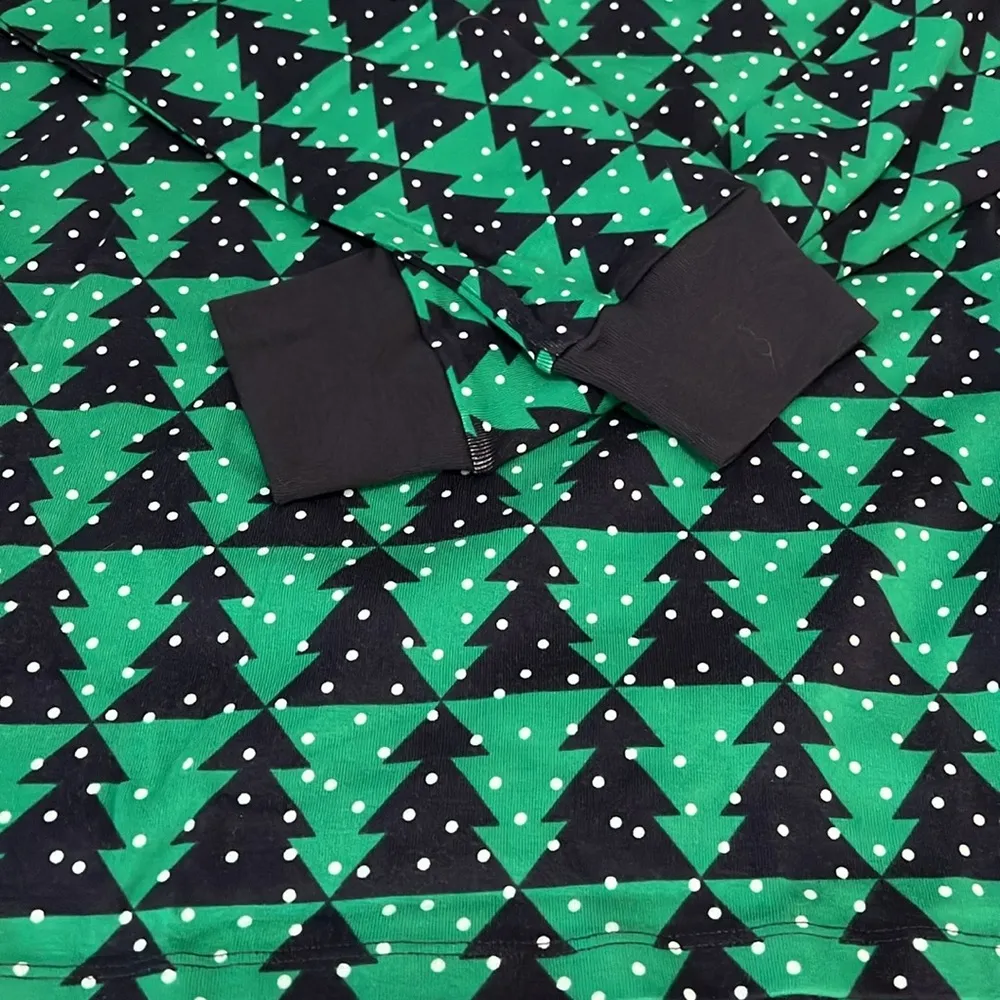 JCrew Factory Christmas Tree Pajama Top Size Medium NWT Blue - Image 7