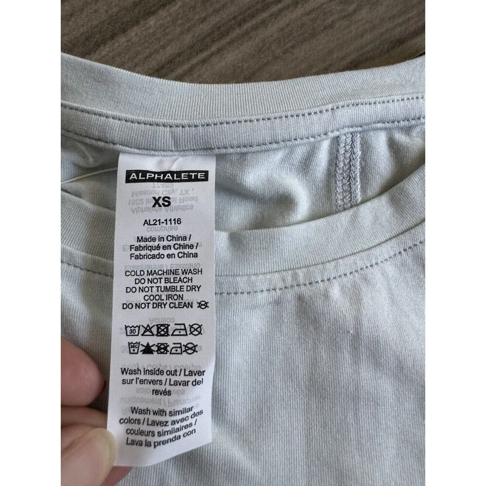 Alphalete Woman’s Premium Boatneck Crop - Mirage Blue , Size XS - Image 8