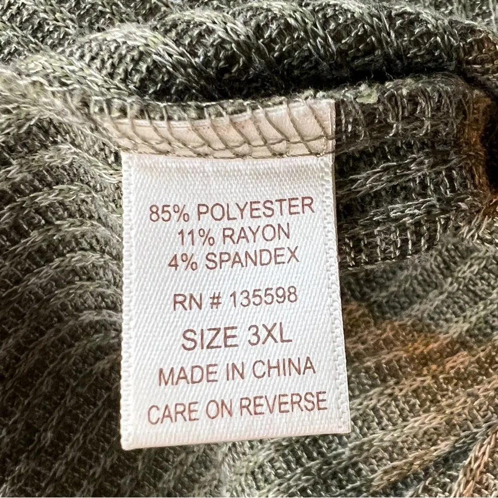 Liberty Love Size 3XL Lightweight Ribbed Pullover Sweater w/Faux Button … - Image 9