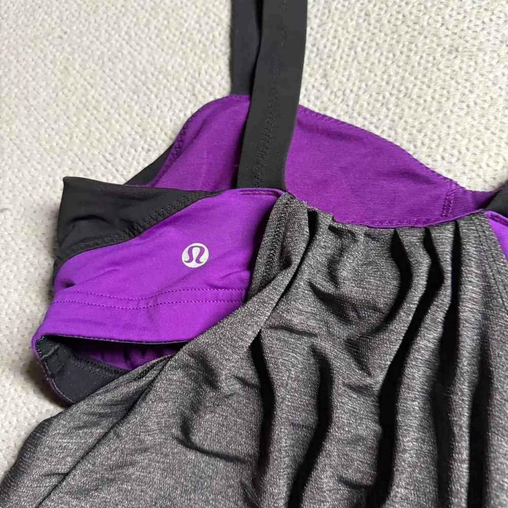 Lululemon Run: Back On Track Tank Top in Purple Grey Size 8 EUC - Image 8