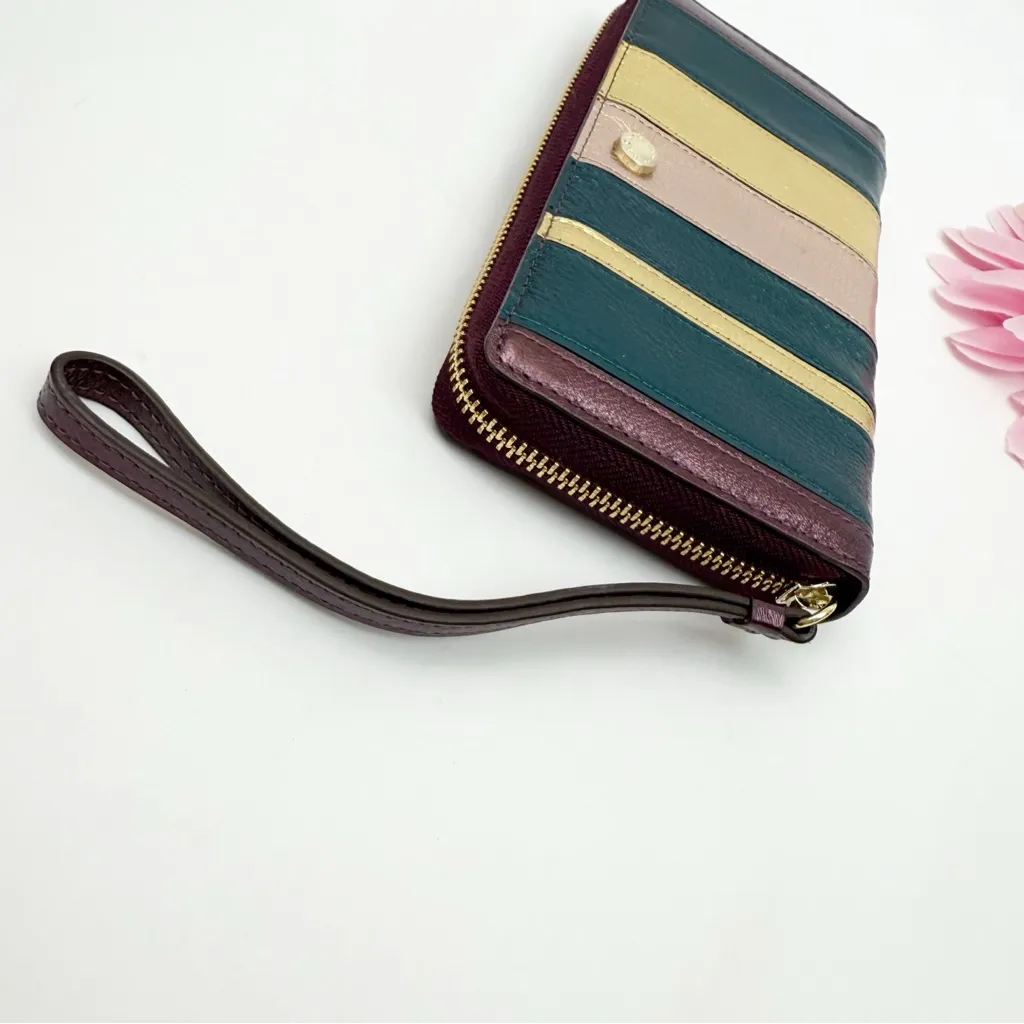 Radley London Clifton Hall Phone Wristlet Wallet Metallic Amethyst Gold Heritage - Image 4