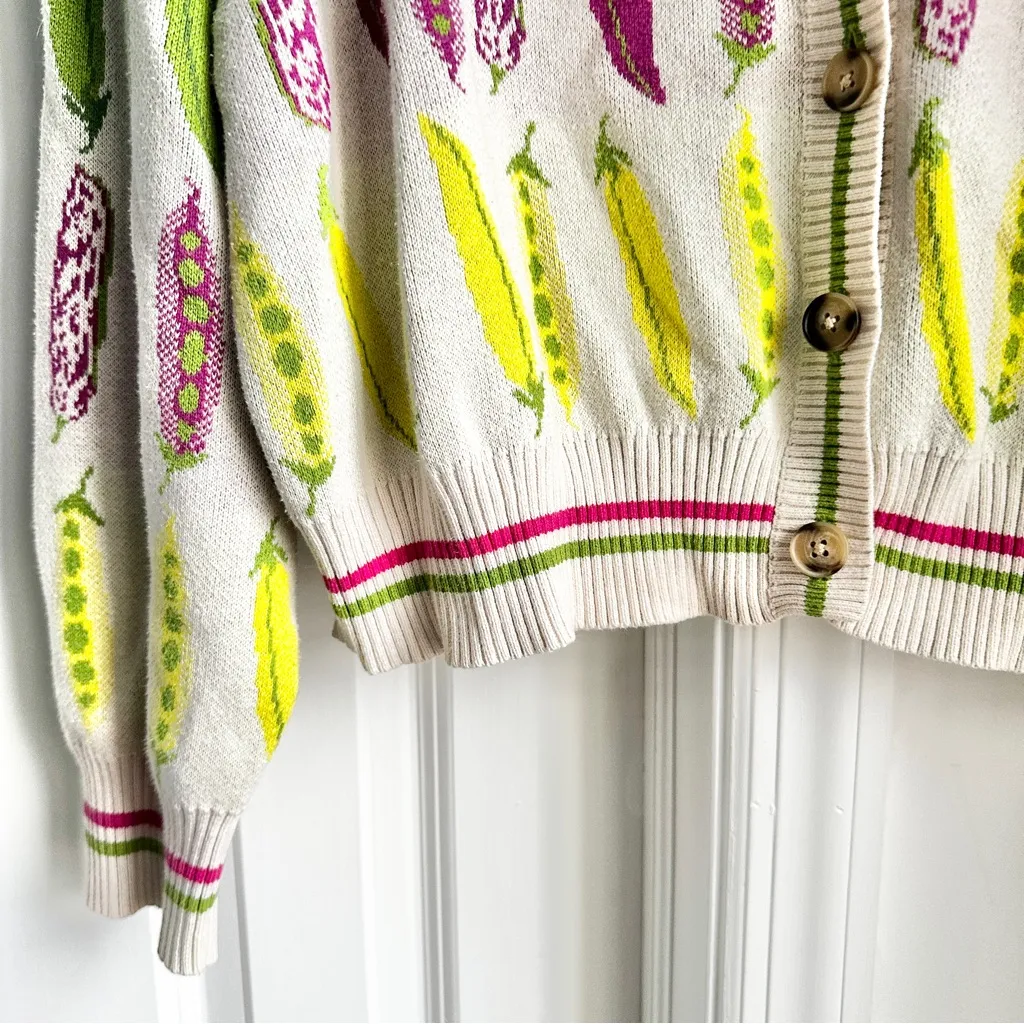 Rachel Antonoff Ana Veggie Cardigan Green Size 1X - Image 13