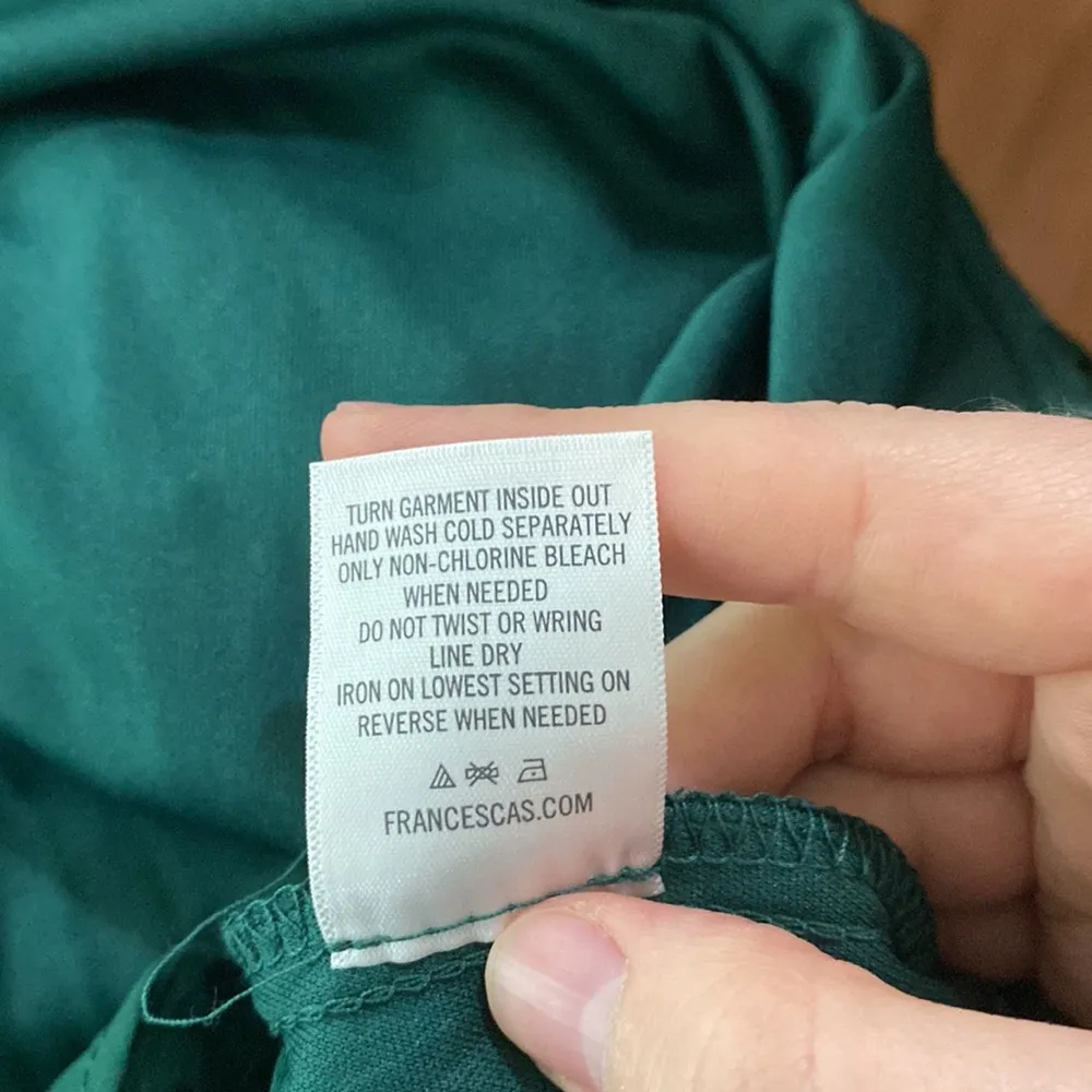 Francesca’s Mi Ami Hunter Green Clip dot tiered ruffled dress size M - Image 13