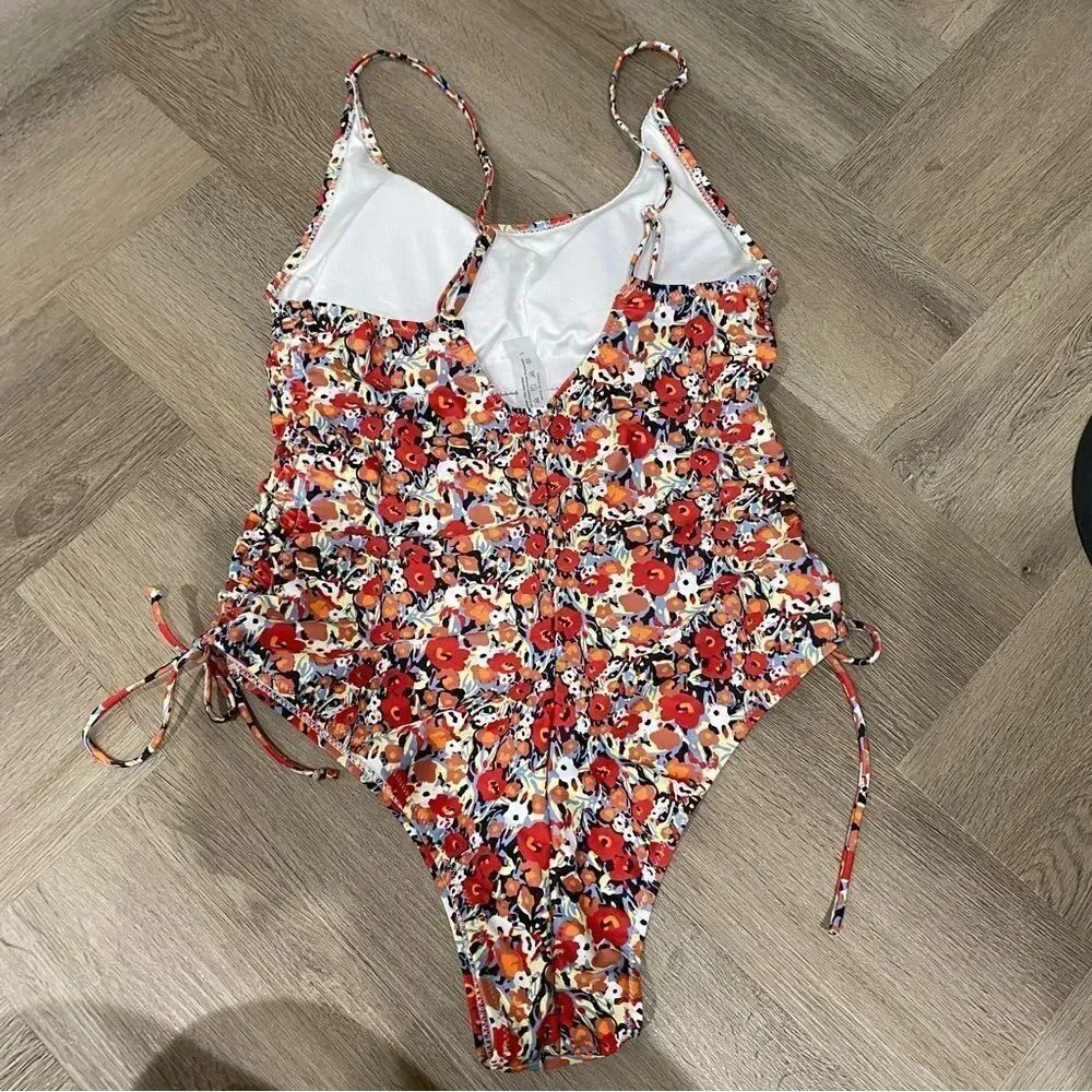 Shein floral print one piece swimsuit Size L - Image 4