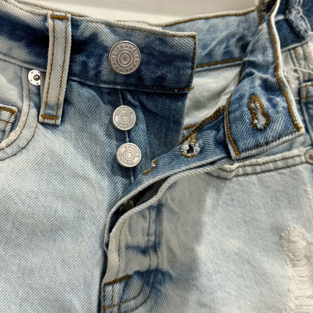 Frame Relaxed Jean Short Size 23 Reverse Side Talia Combo Blue - Image 6