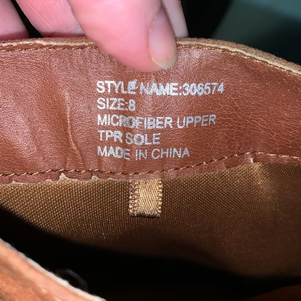 Charles Albert brown microfiber mid calf heeled boots - Image 10