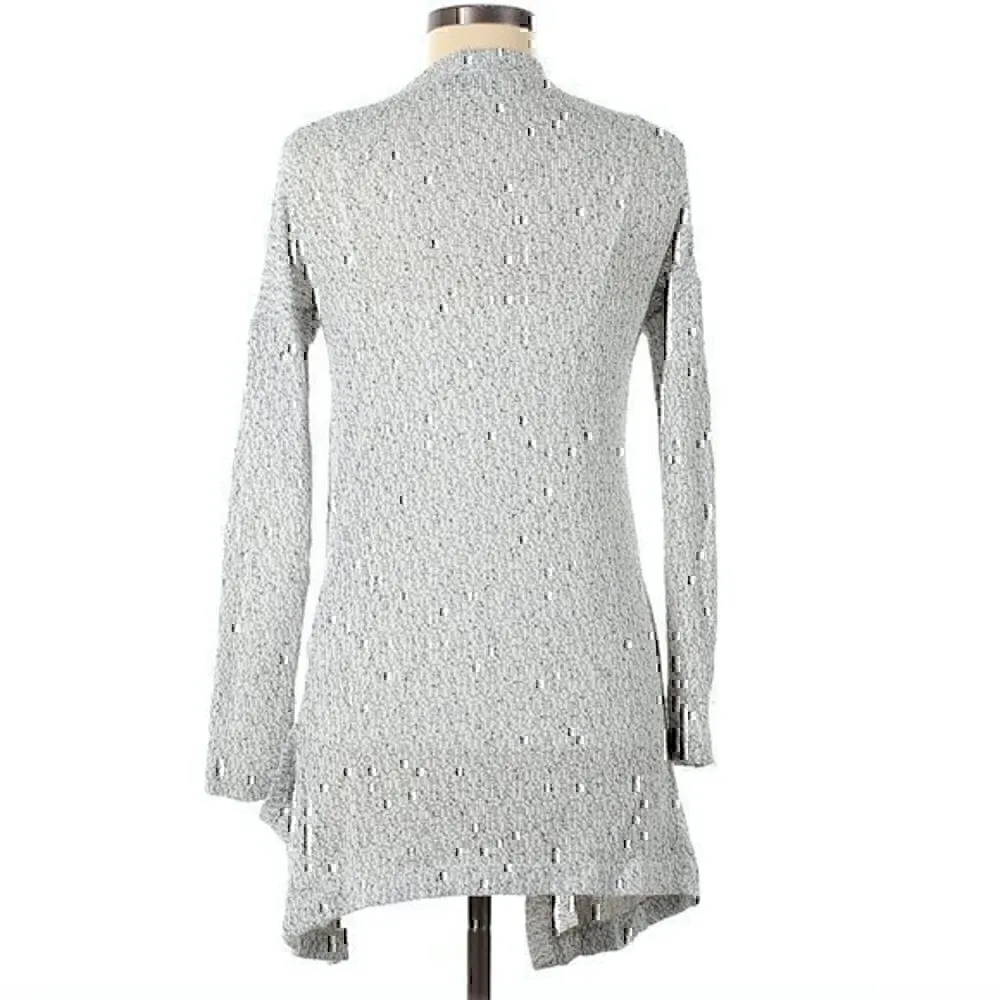 SPARKLE FADE URBAN OUTFITTERS White Black Open Marled Knit Cardigan Sweater XS - Image 4