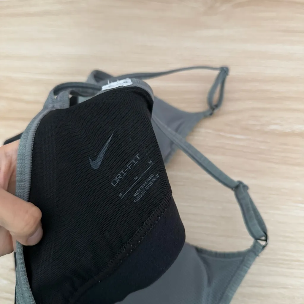Nike Medium Indy Sports Bra Grey Gym Workout Minimal - Image 3