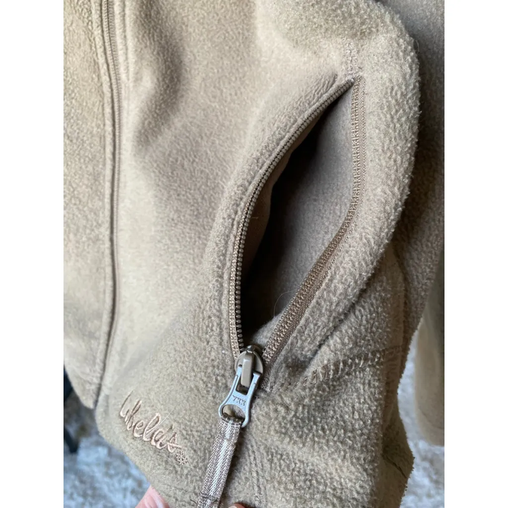 Cabelas Fleece Zip Jacket Brown Green Cozy Buttery Soft Outdoor Granola Autumn - Image 9