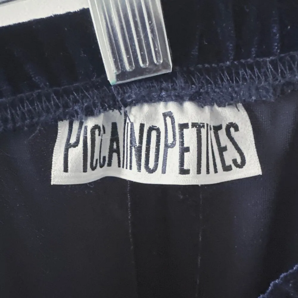 Vtg 1990’s Nina Piccalino Velvet 2 pc Tunic Pant Set Midnight Blue Satin Buttons Size M - Image 7