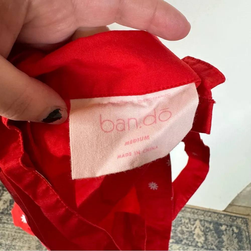 Ban.do Daisy Crop Tank Top Size Medium Red - Image 4