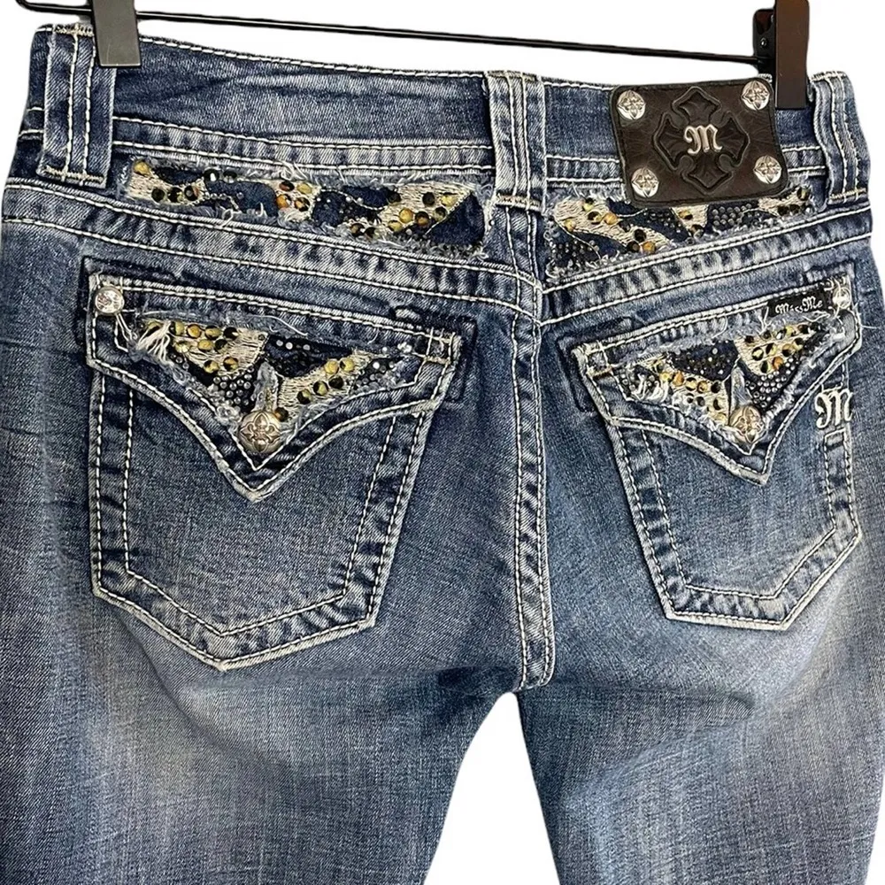 Miss Me Women’s Boot Cut Bling Pocket Jeans Size 27 - Image 7