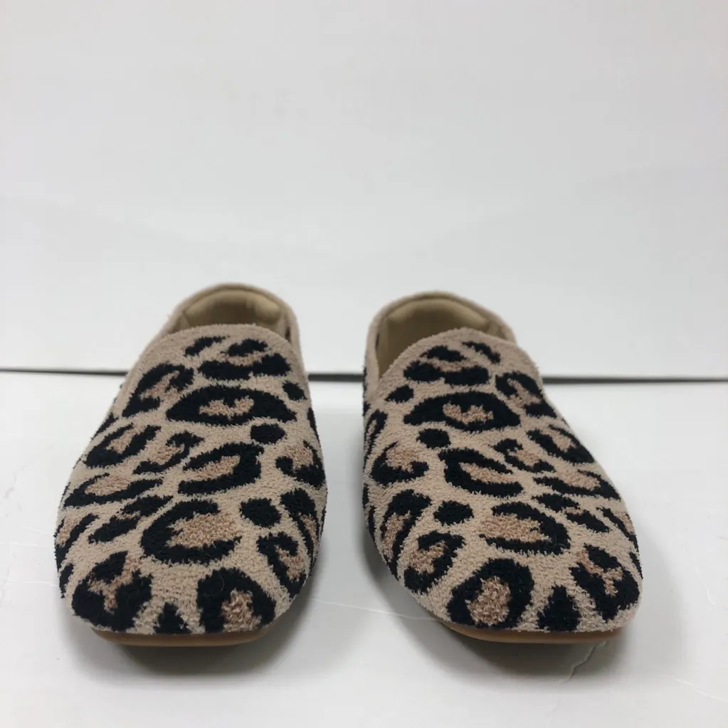 C Vivaia Terry Leopard Brown Camel Women Flat Loafers Size 5 (35 Euro) NWOB - Image 9