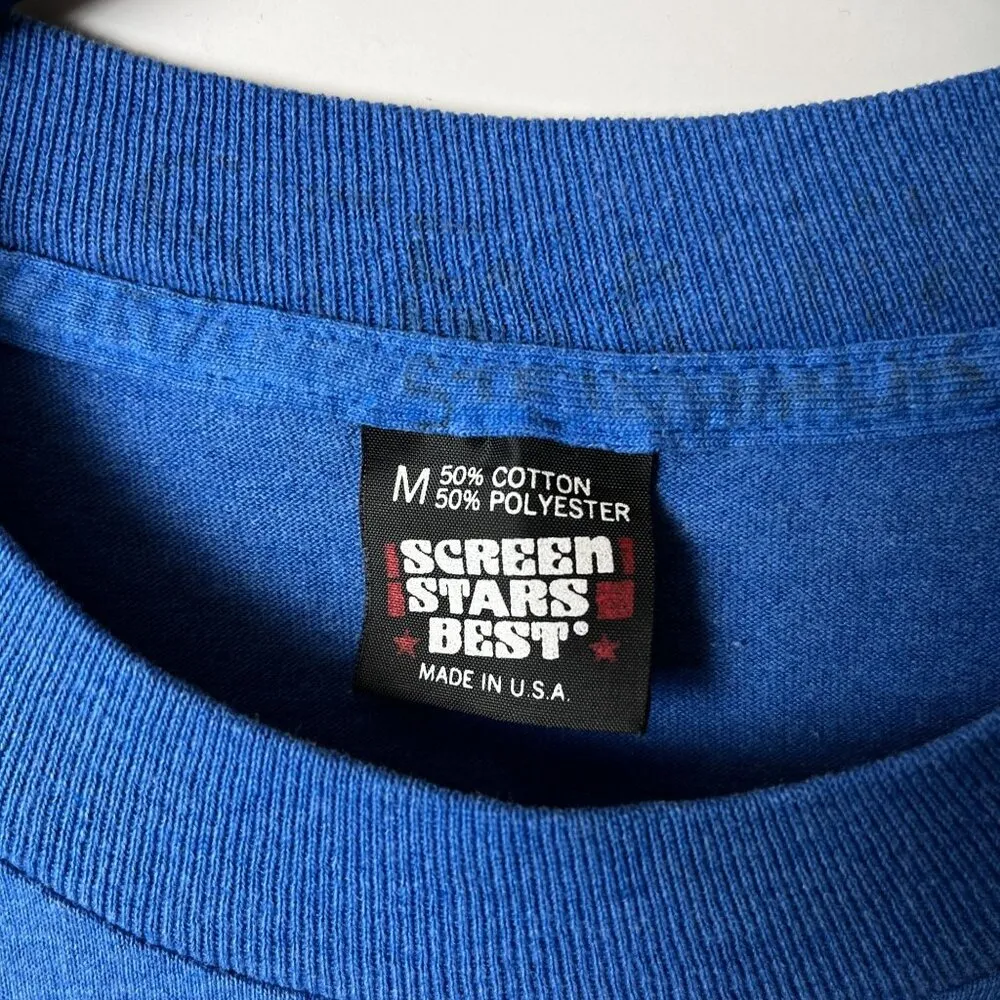 Vintage 90s Cub Day Camp T Shirt Blue Medium M USA Single Stitch Graphic Tee - Image 13