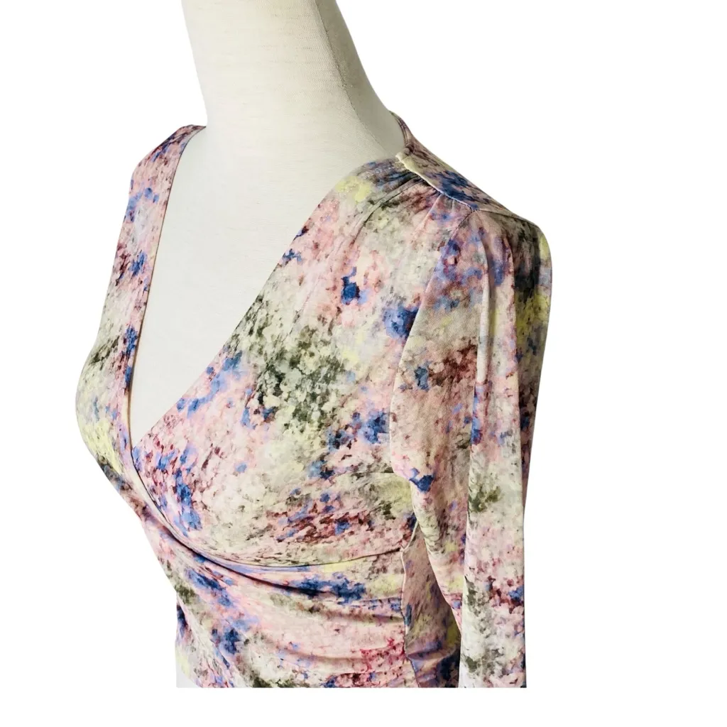 CALIA CARRIE UNDERWOOD Floral Wrap Top Pink - Image 5
