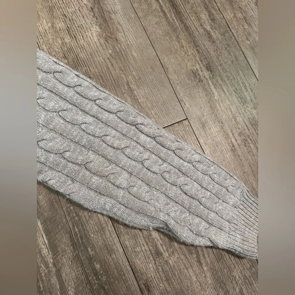 BP  Gray Cable Knit Turtleneck Sweater - Image 6