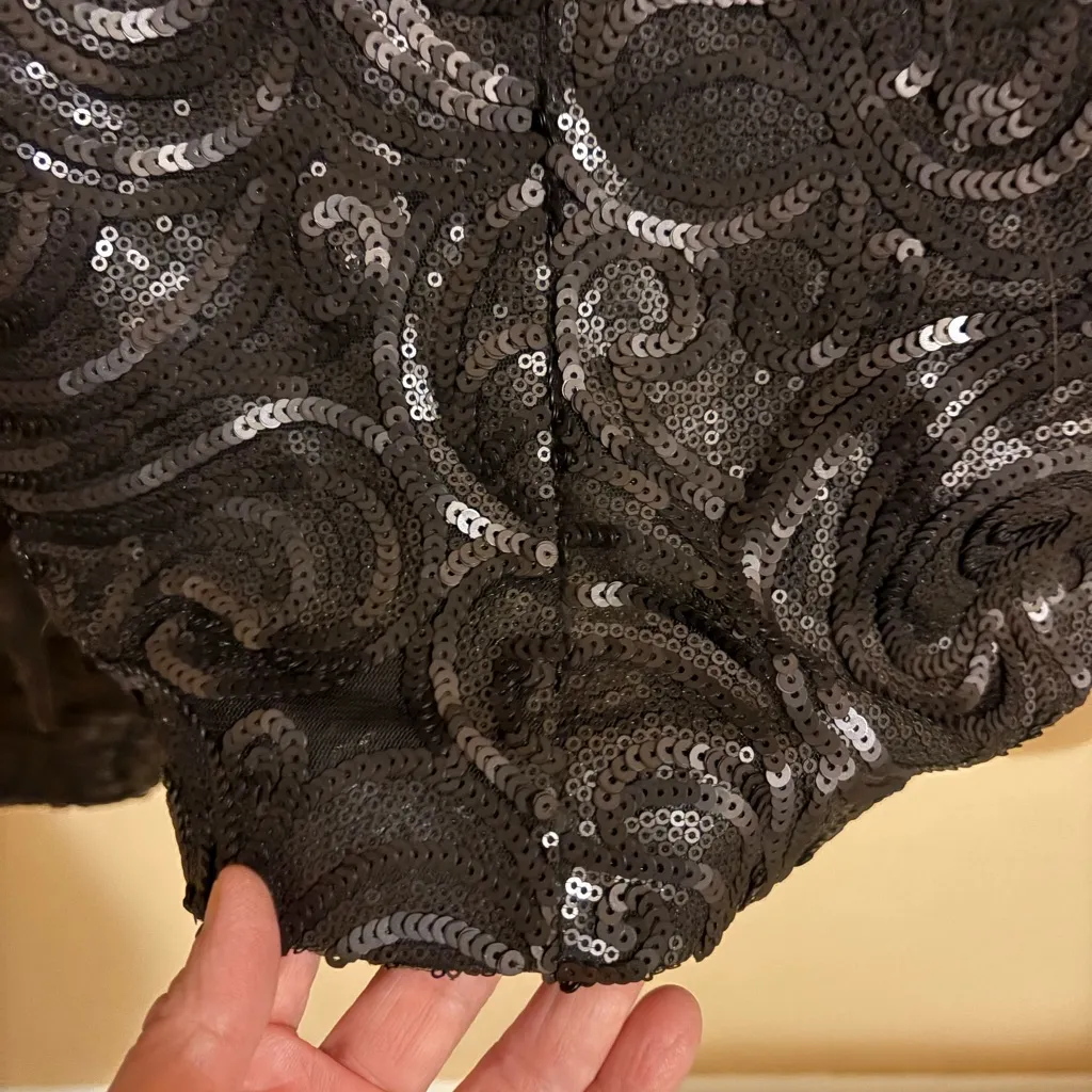 ANINE BING  Black Sequined Patterned Blazer - Image 5