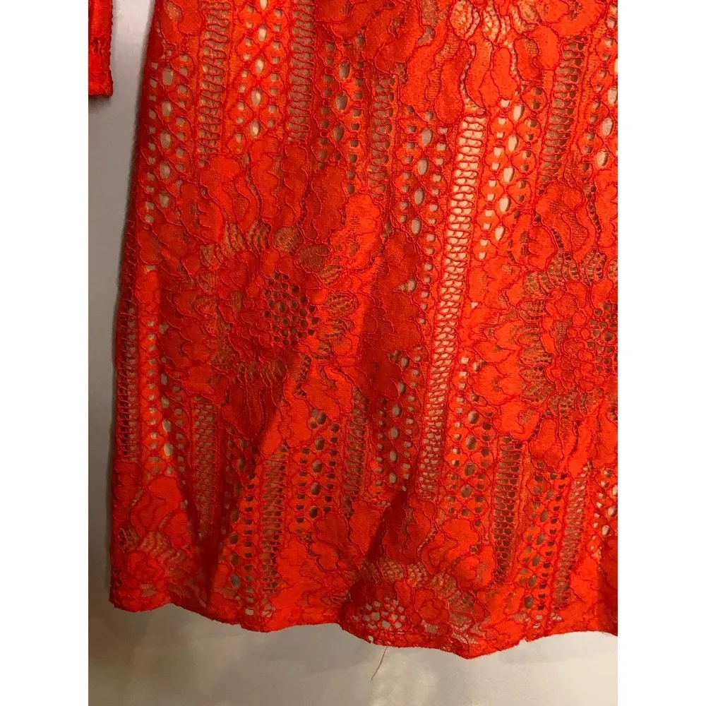 Endless Rose red Ornage Lace XS Boutique Bohemian Boho Going Out Dress - Image 62