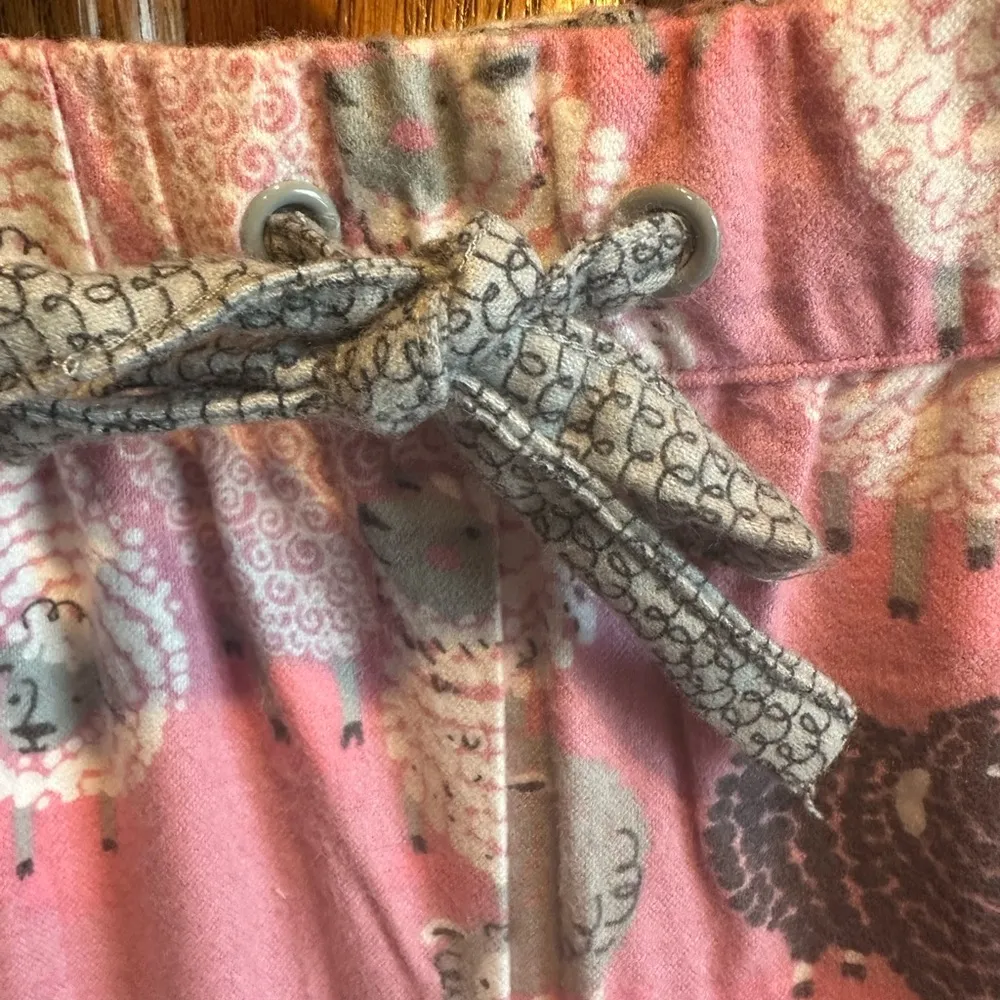 Munki Munki Flannel Pajama Set Counting Sheep Pink 2pc PJ’s Size Small - Image 7