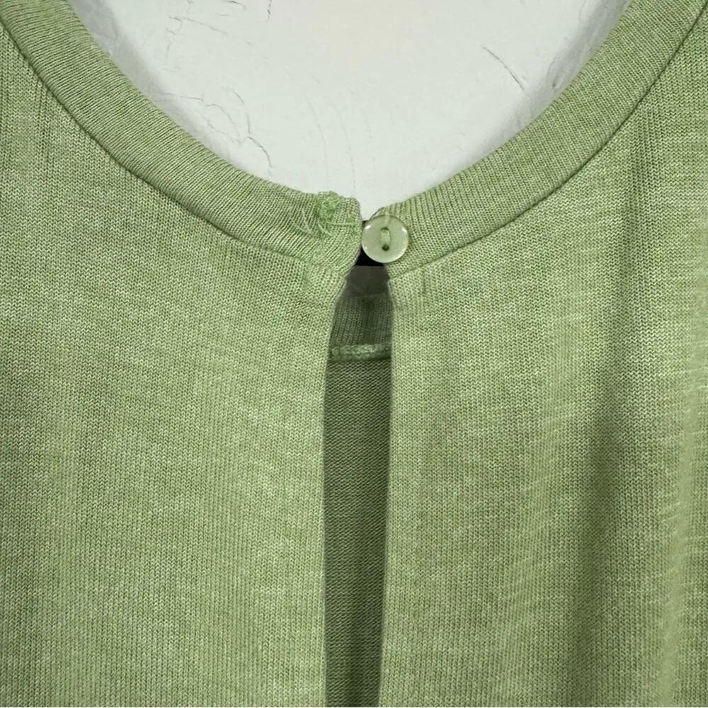 ASOS Sage Green Long Sleeve Jersey Knit Jumpsuit Womens 10 Tall Jogger Style - Image 9