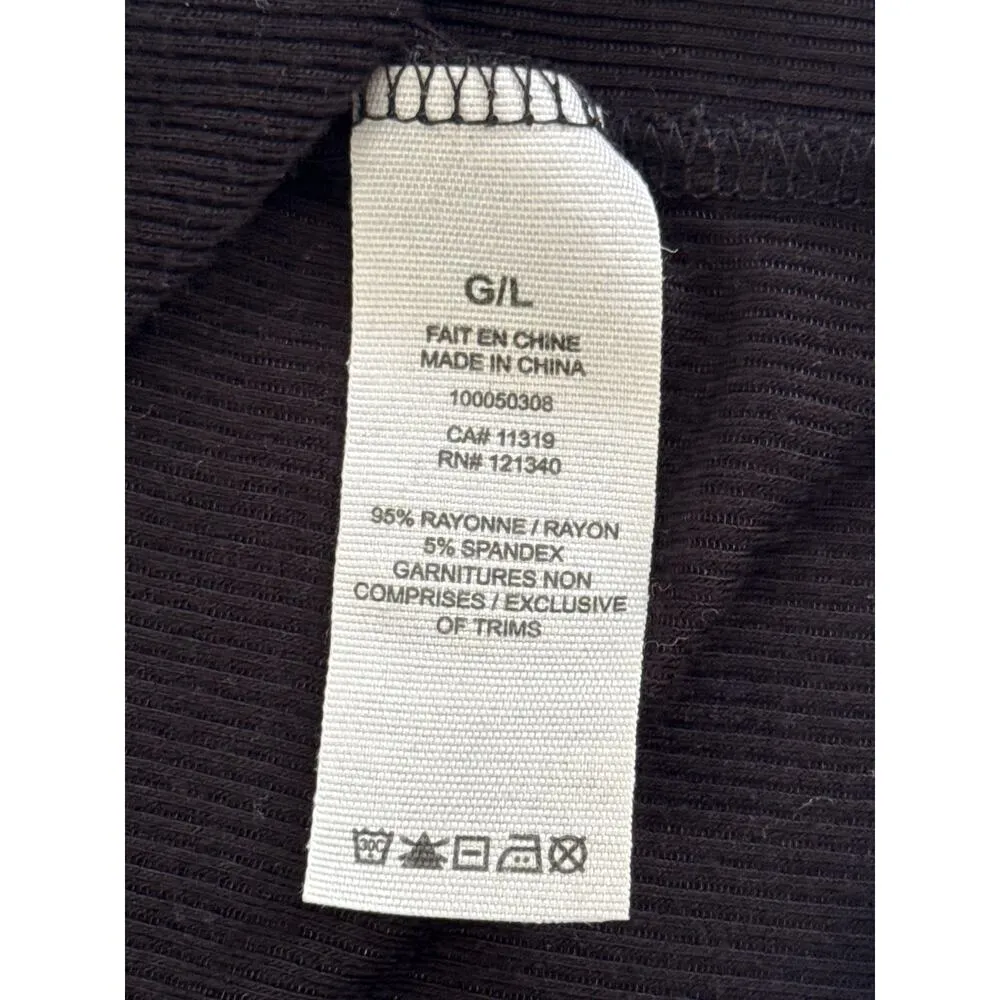 Garage Black Short Sleeve Crop Top G/L - Image 3