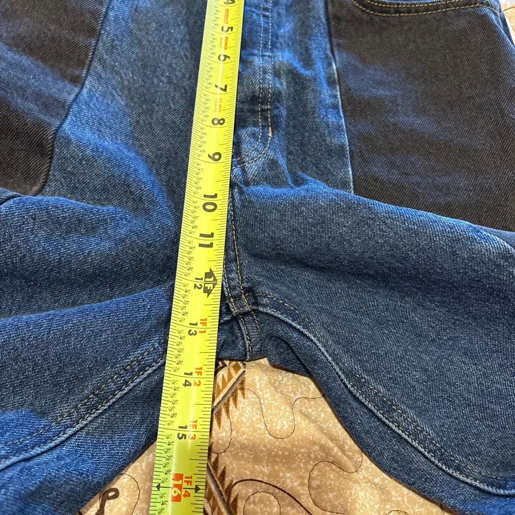 PacSun Ultra High Rise Slim button fly Two-Tone Black and Blue Women Jeans Sz 29 - Image 8