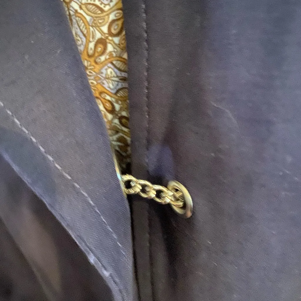 George Me Mark Eisen Silver chain toggle jacket Coat Coastal Nautical Fisherman Blue Size M - Image 13