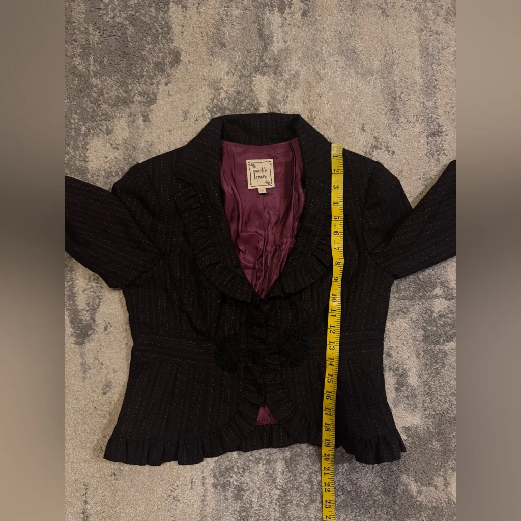 Women's Black and Purple Nanette Lenore Blazer - Image 7