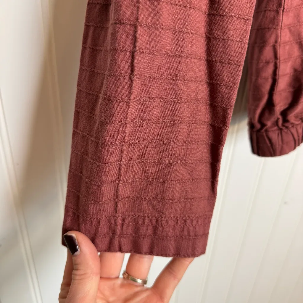 Prana Farin Hooded Pullover Organic Cotton Brick Red Women’s Size Medium - Image 4