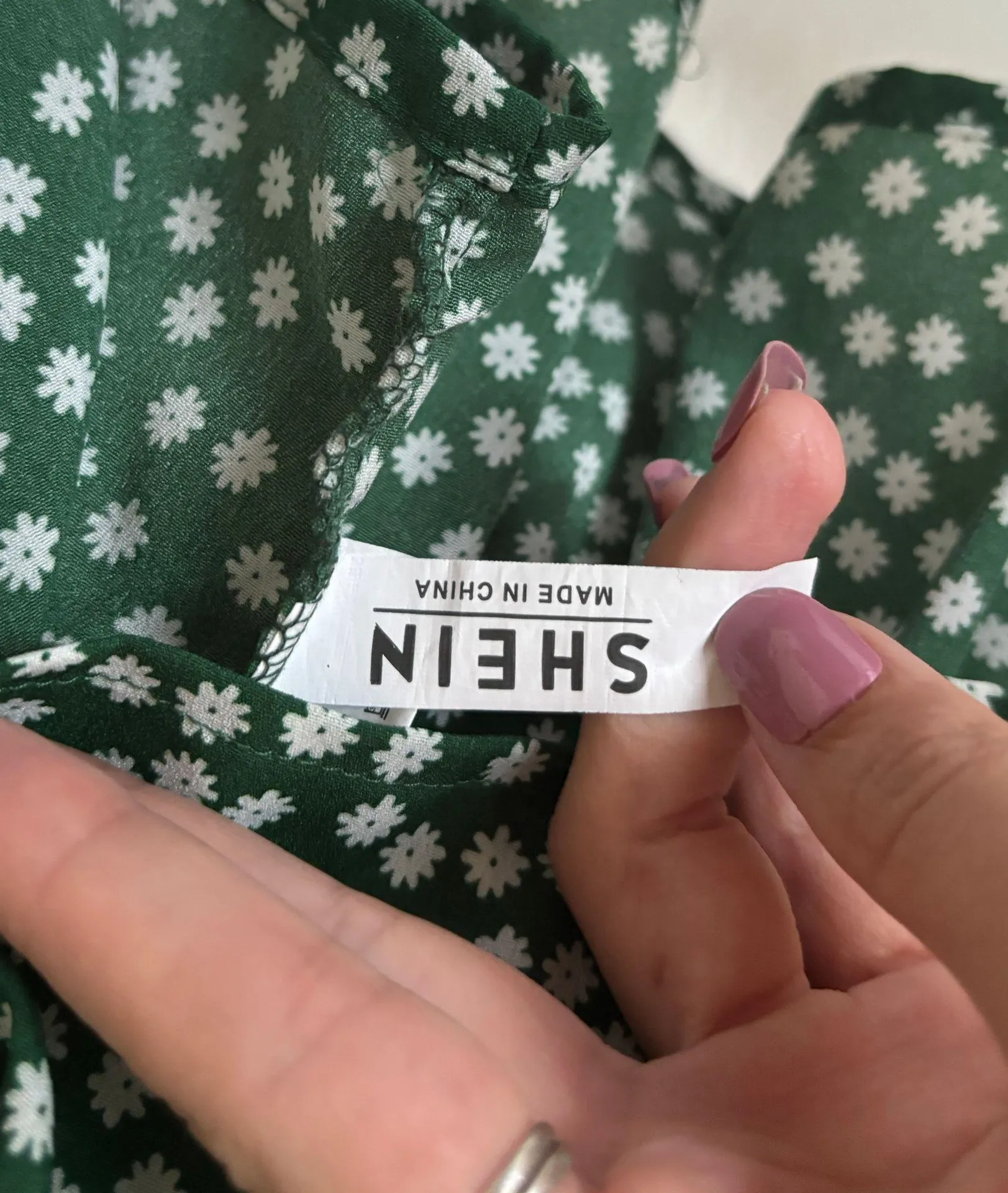 Green Floral Ruffle Top - Image 6