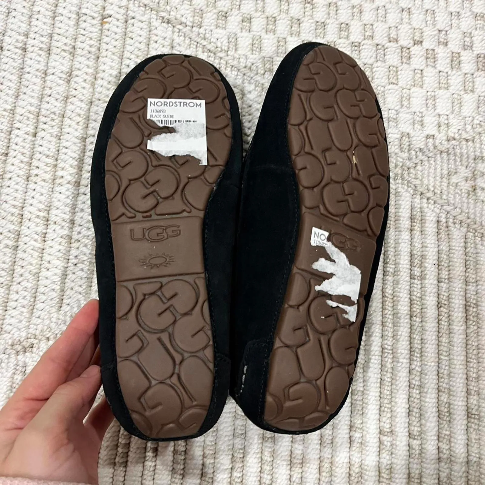 UGG Ansley Water-Resistant Suede Wool Lined Moccasin Slippers - Image 5