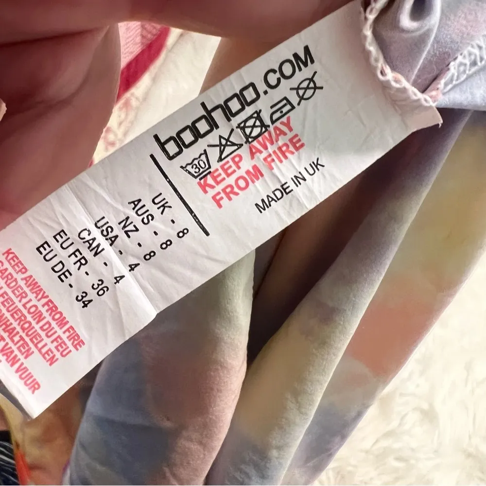 Boohoo Halter Top Mini Dress Tie Dye - Image 12