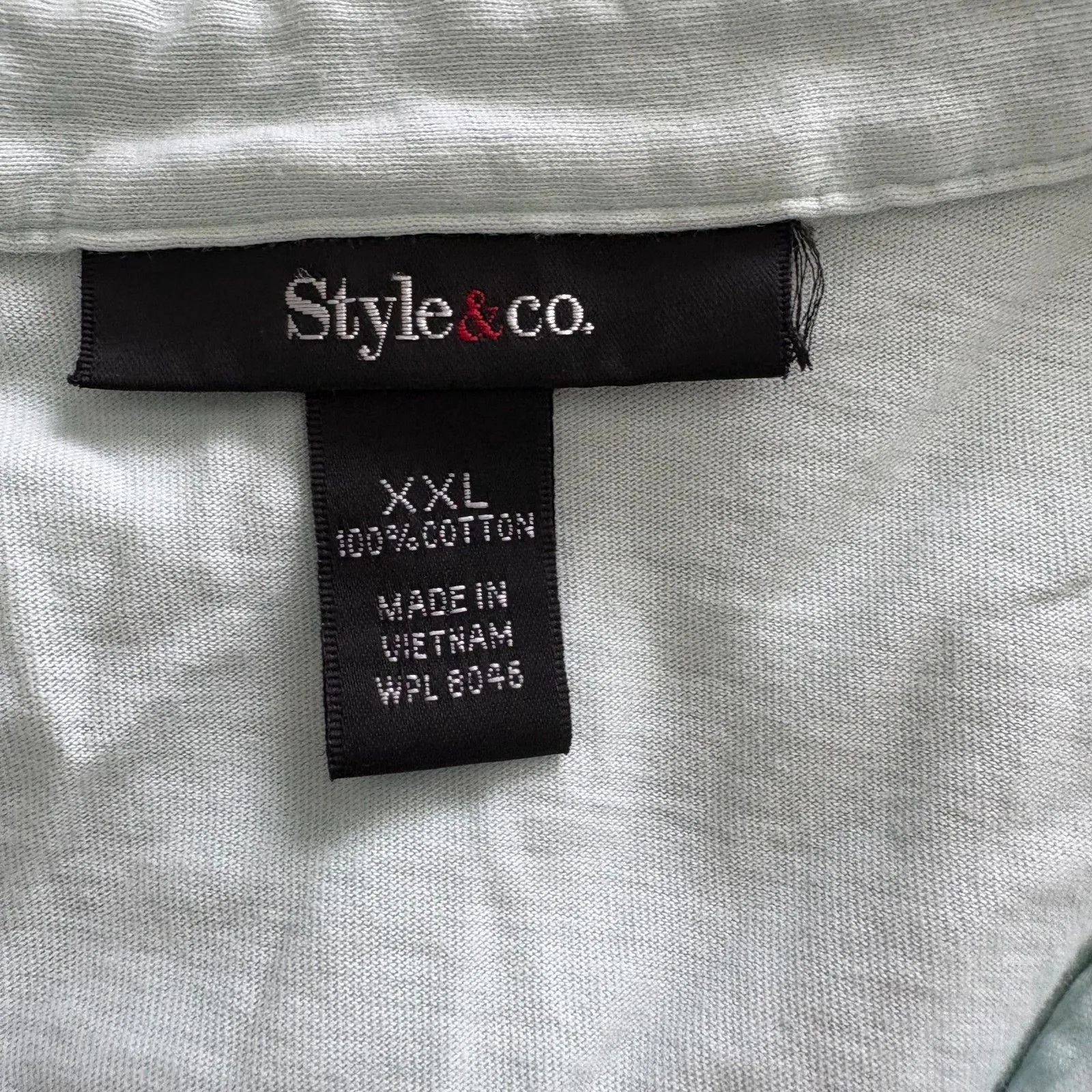 Style & Co Button Down Blouse Mint Green Size XXL EUC - Image 9