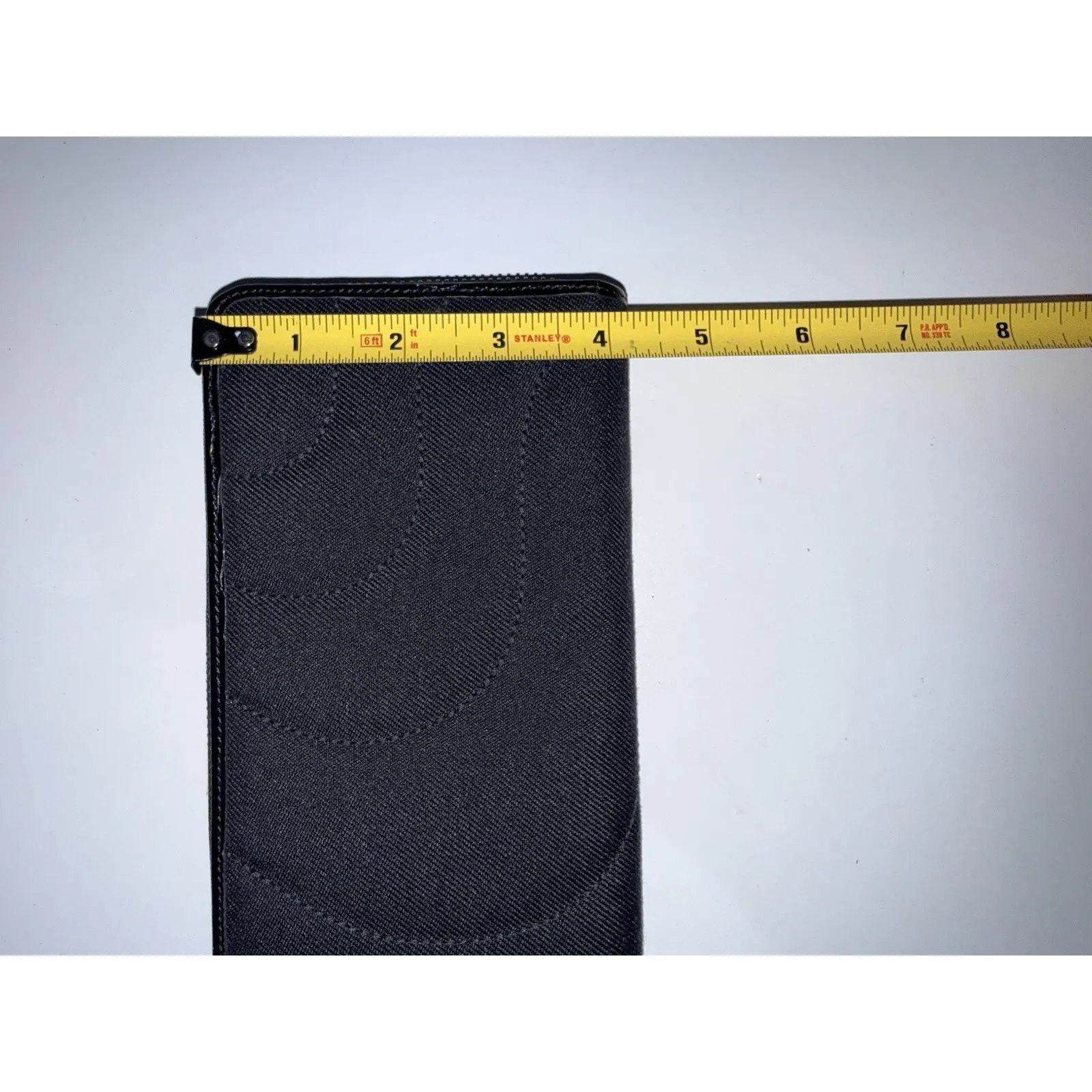 MONTBLANC Black Starisma Pamina Italian Woven Fabric Wallet  Zip Around Mint M - Image 7