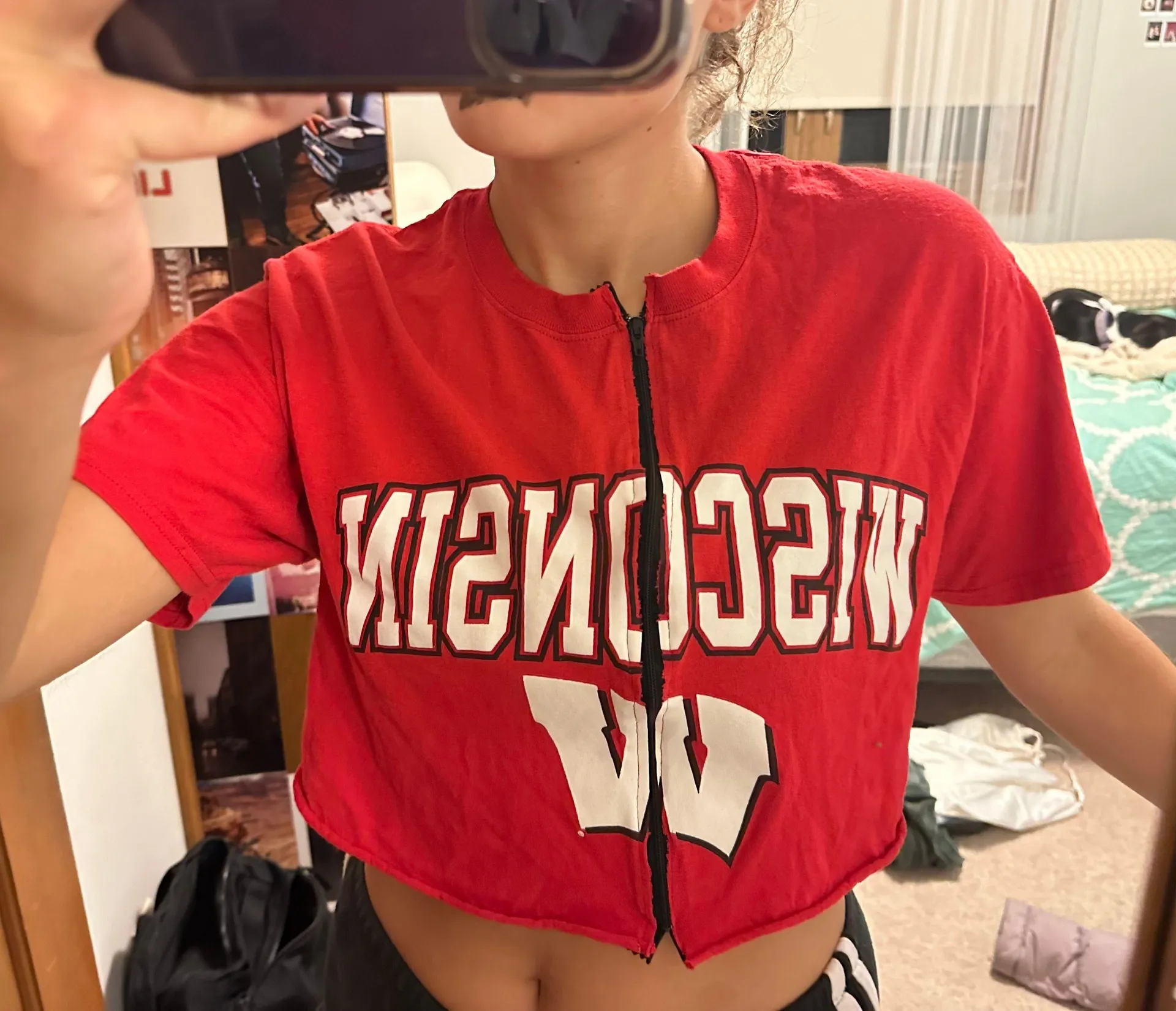 Wisconsin Zipper Crop Top - Image 4