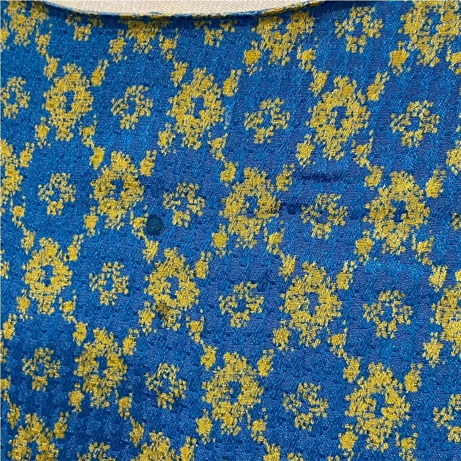 Vintage Skirt Top Set Silk Medium Petite 2 piece Cocktail Party PM 12P 80s 40s Blue - Image 10