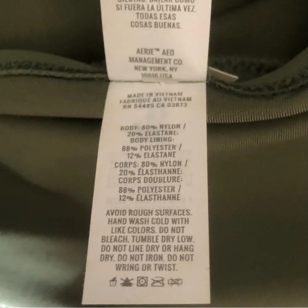 Aerie NWT Sleek Stylish Full Coverage Camouflage Green Shade Bikini Bottom Large - Image 5