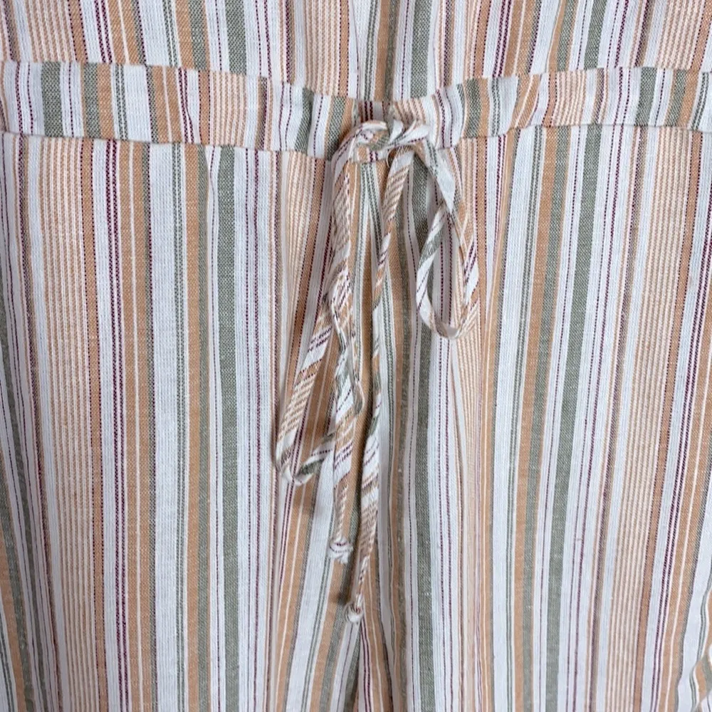 Drew striped linen blend sleeveless jumpsuit S - Image 3