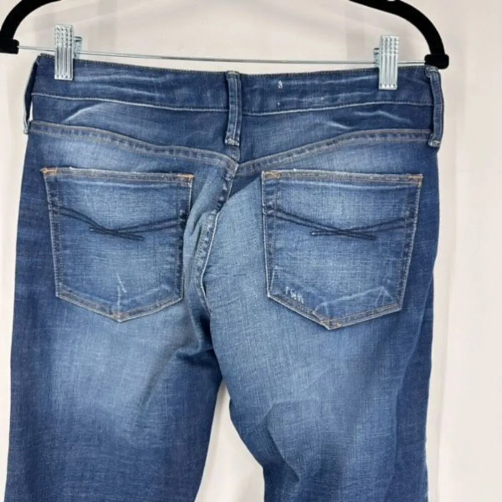 GAP Long and Lean‎ Style Size 4 Jeans medium wash whiskering Bootcut size 27 - Image 6