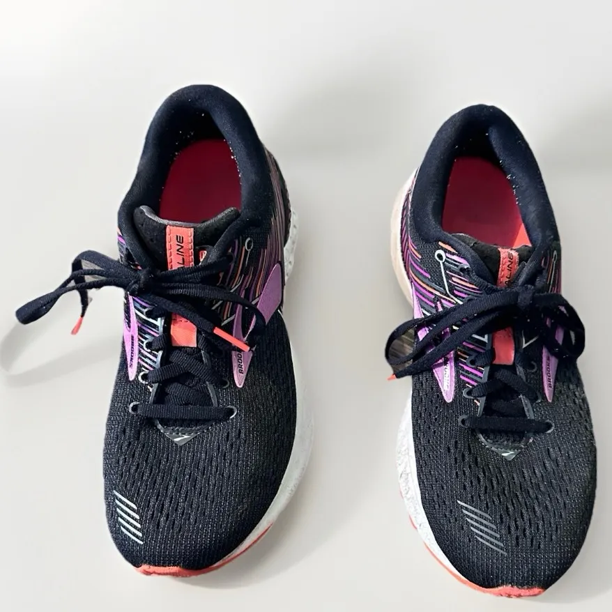 Brooks Adrenaline GTS 19 Black Orange Purple Running‎ Shoe Women's Size US 7.5 - Image 5