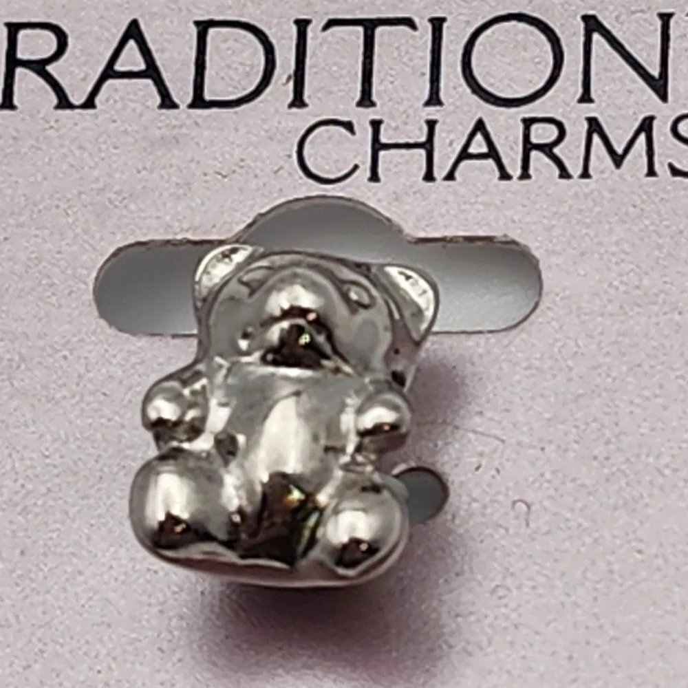 NWT Tradition Charms Sterling Silver Teddy Bear Charm Silver - Image 2