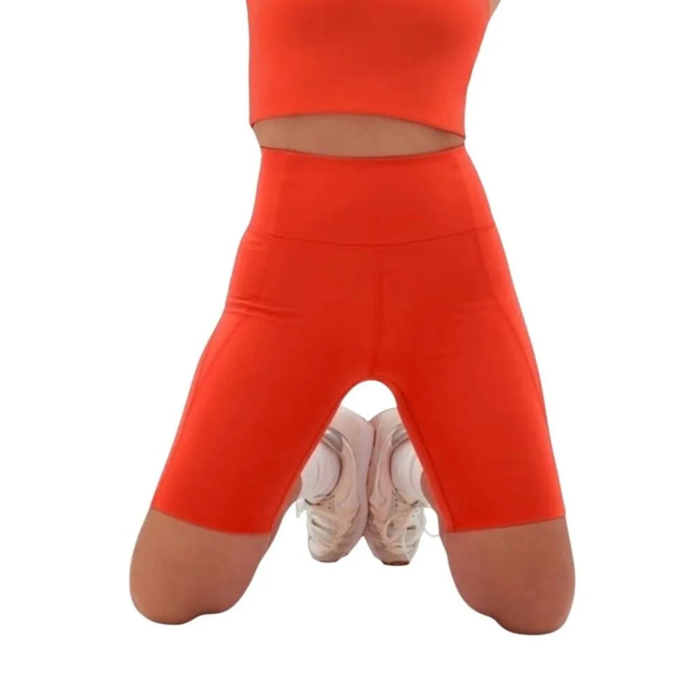 GIRLFRIEND COLLECTIVE Bike Short Women S Blood Orange Sporty Athletic Outdoor - Image 3