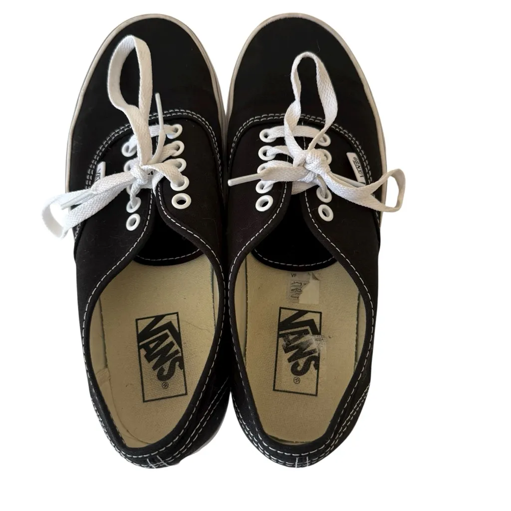 Vans Black White Chukka Low Top Skating Sneakers Women's Lace Up Shoes SZ 9 - Image 4