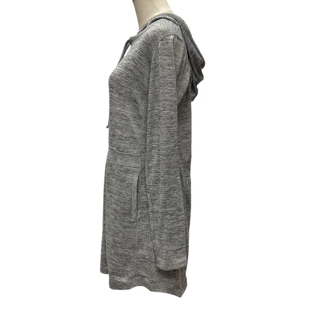 90 Degrees by Reflex Women's Hoodie Sweater Dress‎ Gray Size M Pockets Size M - Image 4