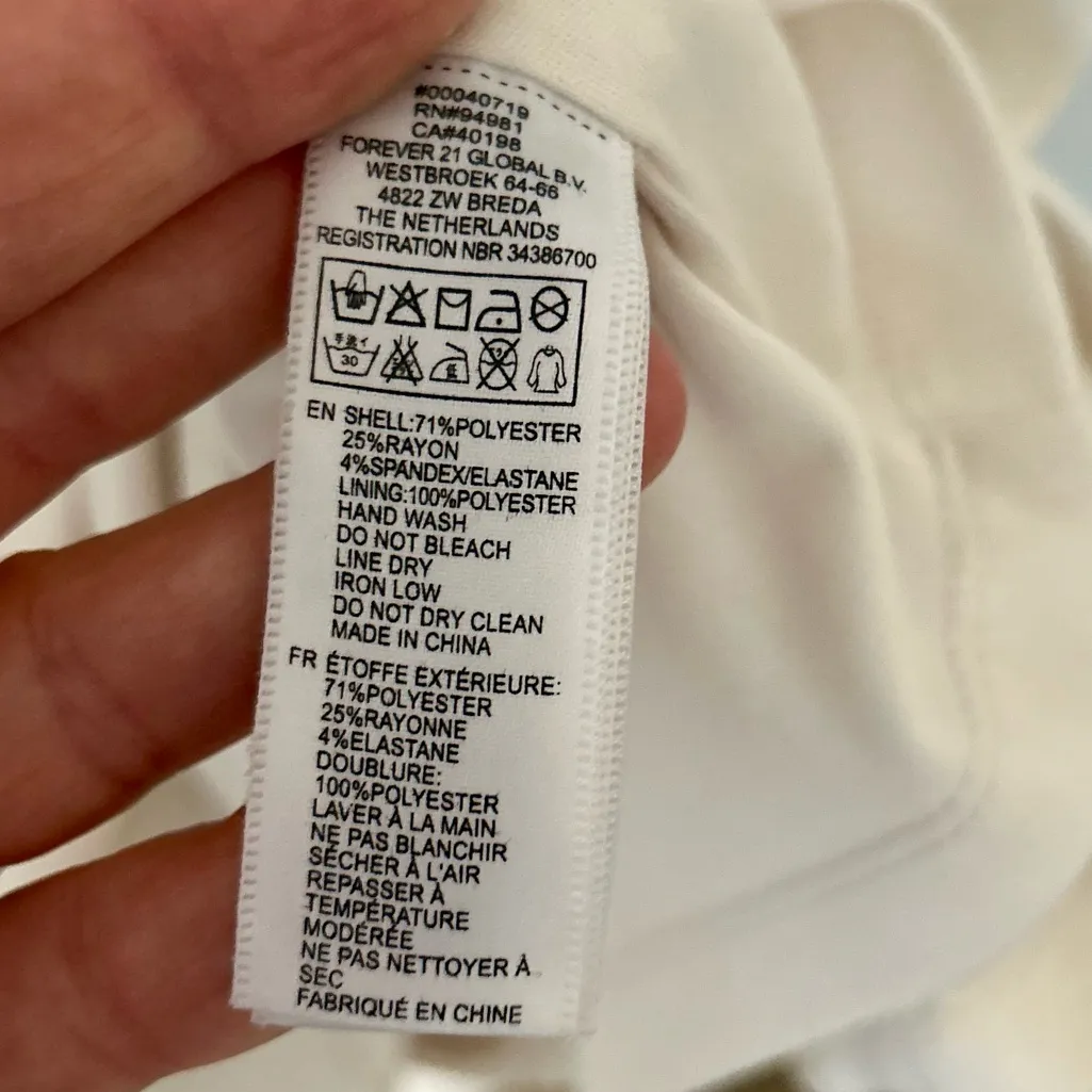 Love21 Black White Colorblock Dress Business Casual Sheath Lined Size Medium - Image 4