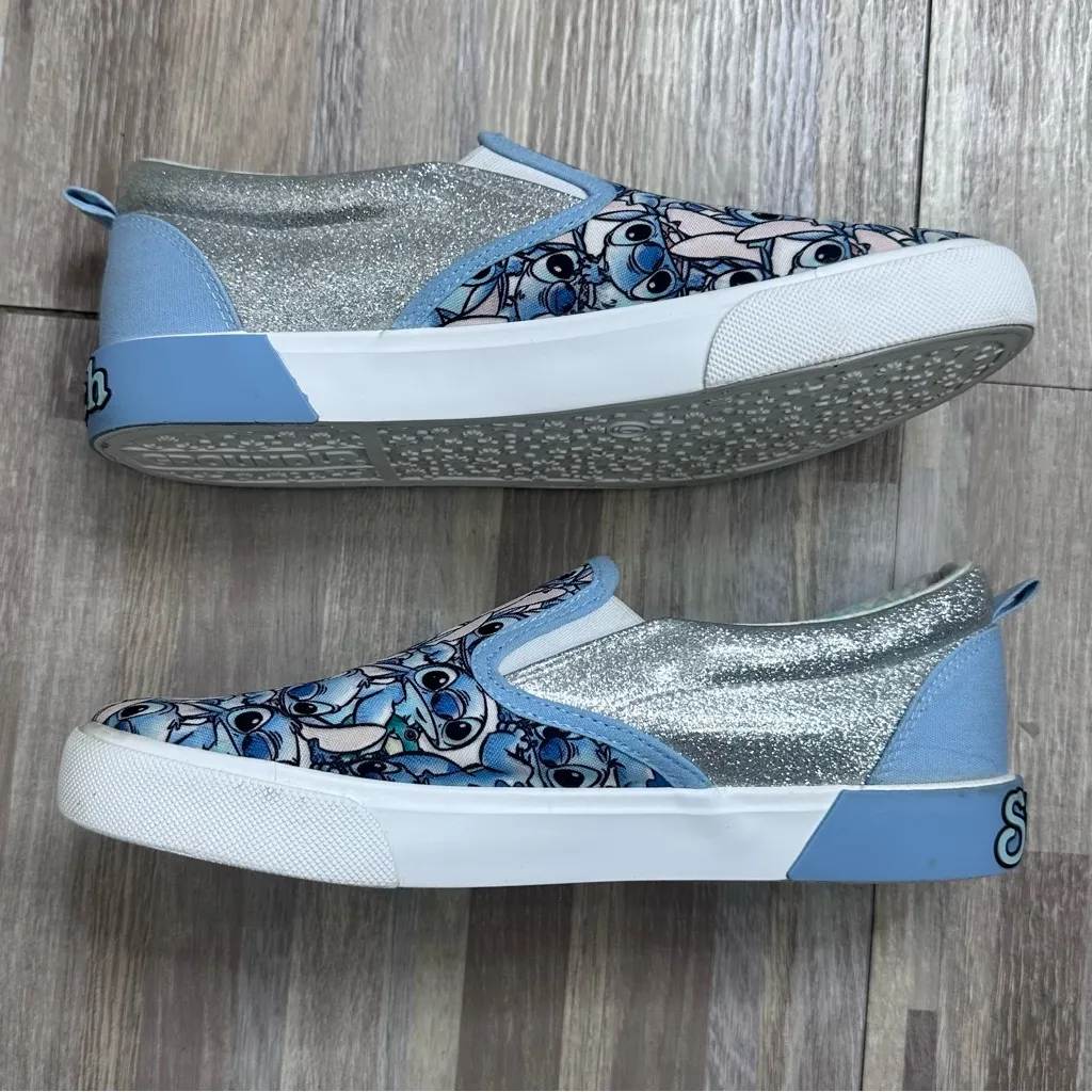 Disney’s Stitch Women’s Blue Slip-On Shoes, Size 6 - Image 4