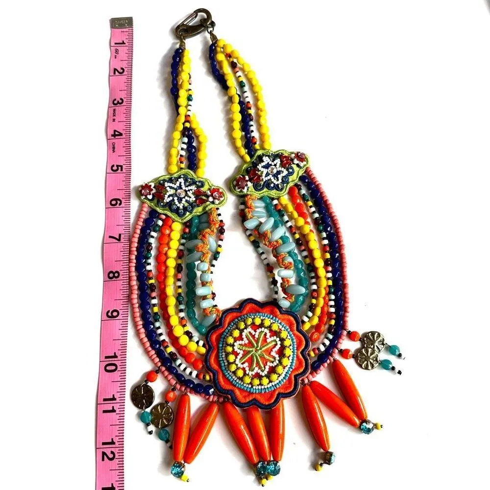 BIMBA Y LOLA colorful beaded statement necklace - Image 8