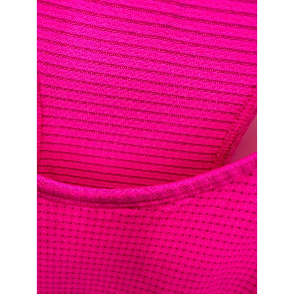 Zyia Active Tank Women XL Neon Pink Racerback Ribbed Nylon Blend Stretch Workout - Image 5