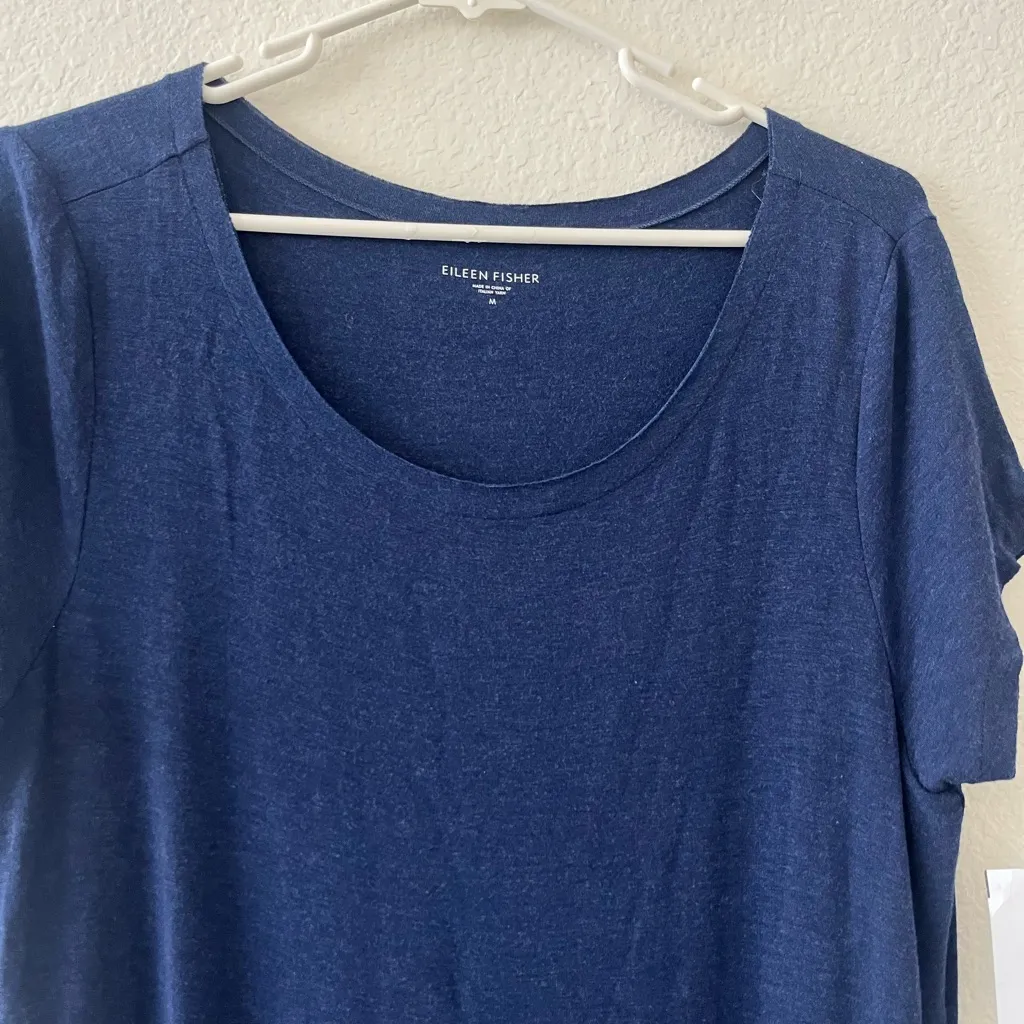 Eileen Fisher NEW  Jersey Stretch Maxi Dress‎ Blue Medium - Image 2